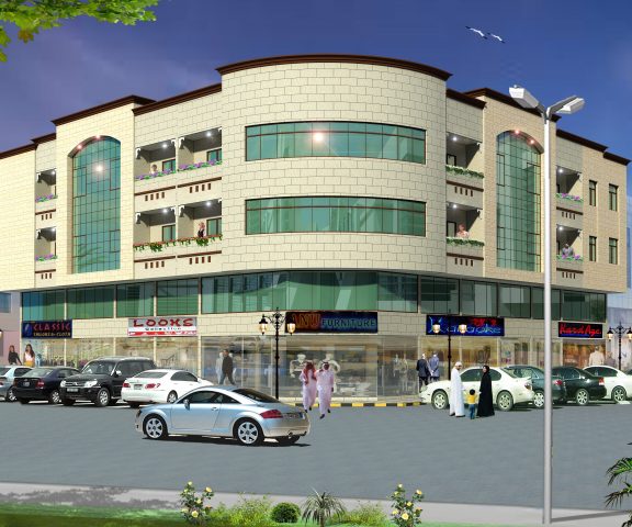 Representative Commercial Buildings construction visualization for Oasis-1, Ajman, UAE
