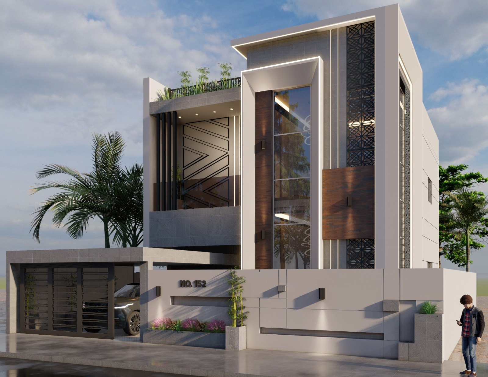 Representative Residential Villas construction visualization for Al Rawda