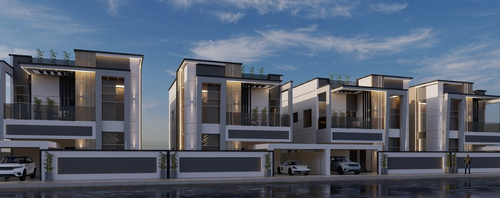 Contemporary residential villa visualization