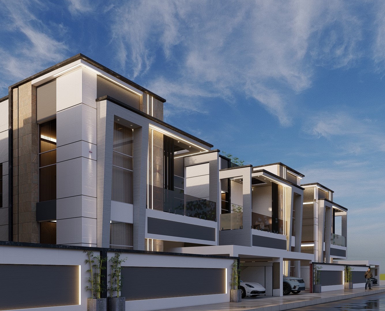 Villa Community - Linear Elevation