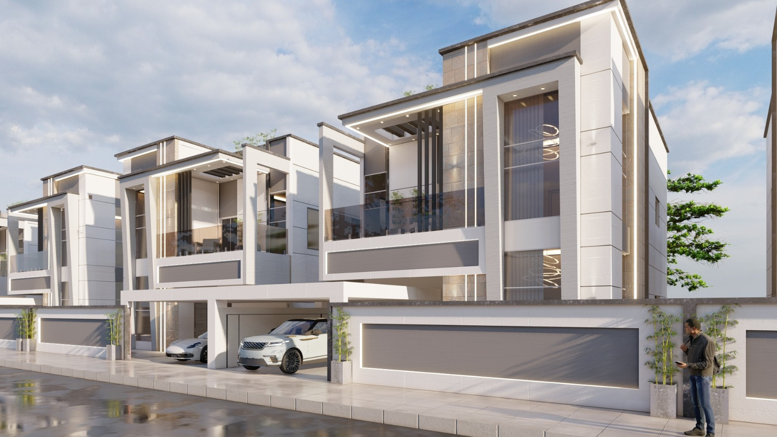 Representative Residential Villas construction visualization for Yasmeen Park, Ajman, UAE